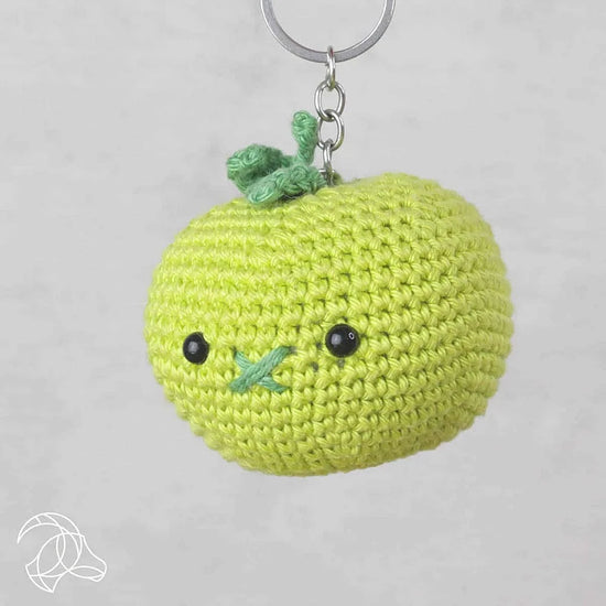 schattig gehaakt appeltje met oogjes