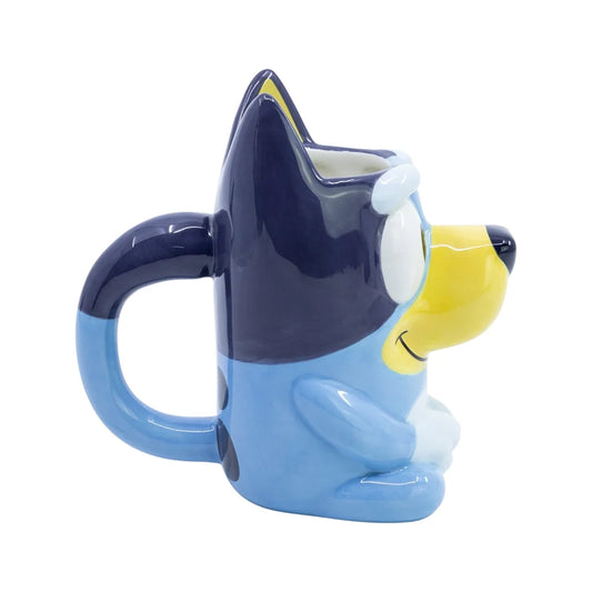 blauwe Bluey mok met vrolijk design