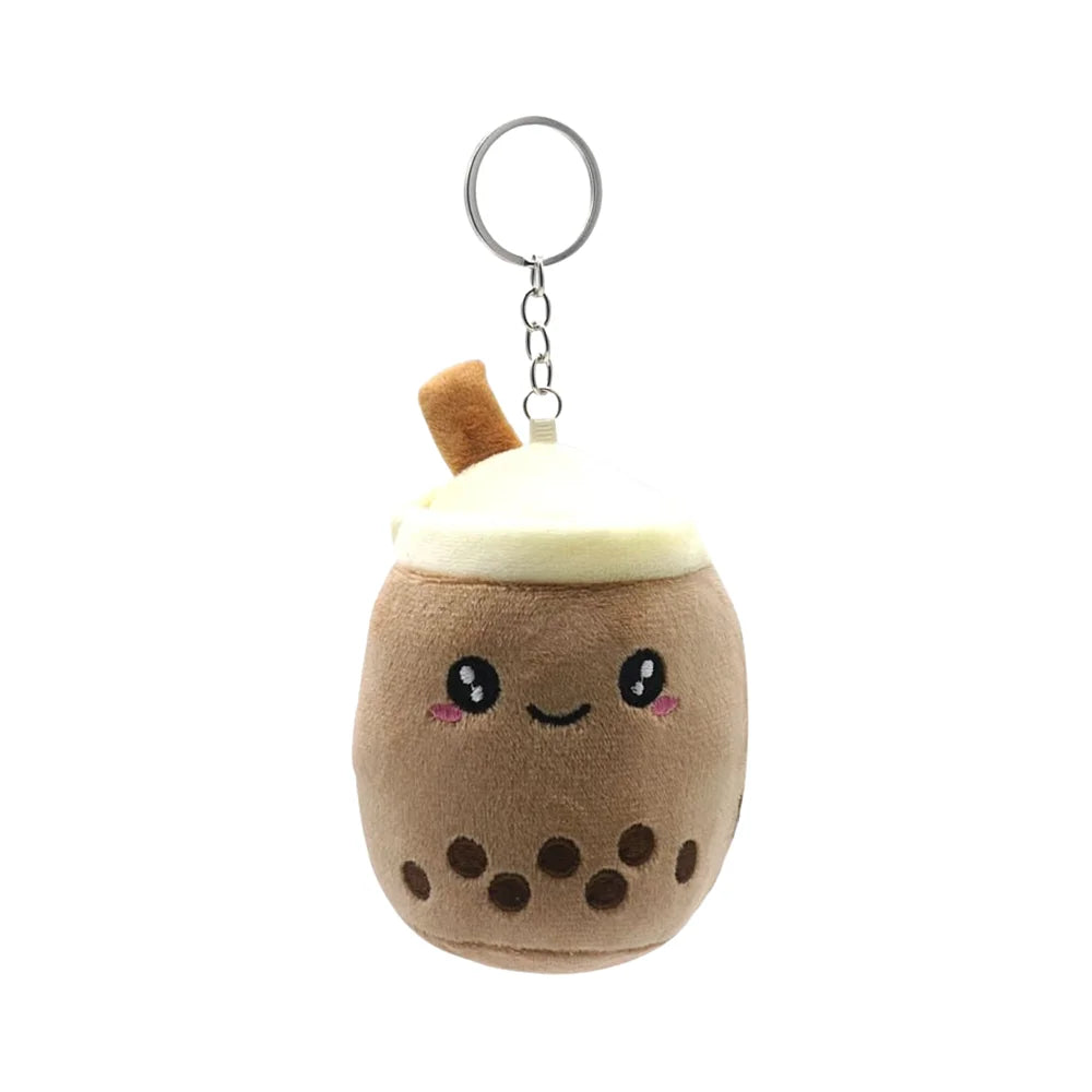 vrolijke boba tea sleutelhanger met kawaii uitstraling