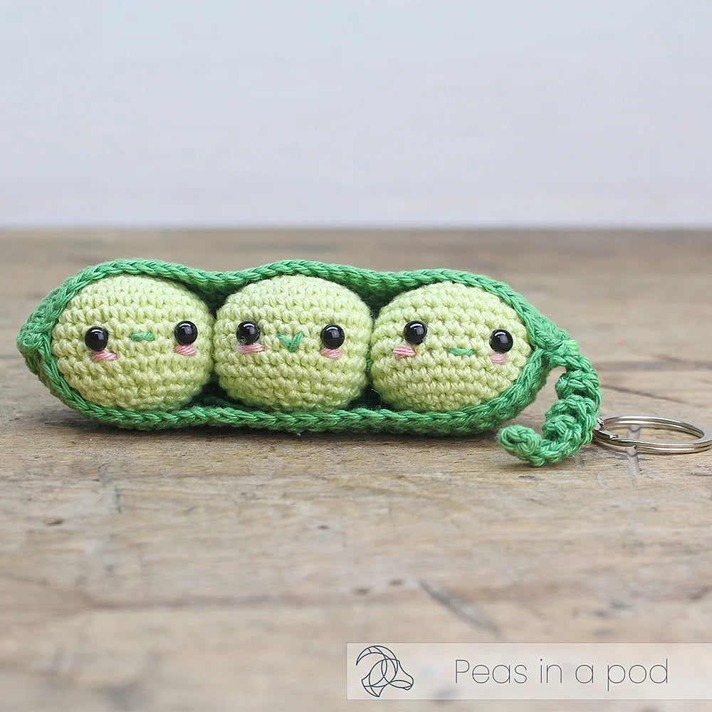 vrolijk diy haakproject met erwtjes