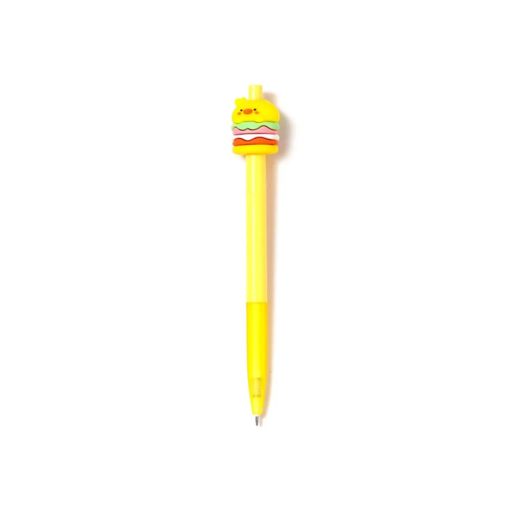 kawaii pen met hondje verkleed als hamburger
