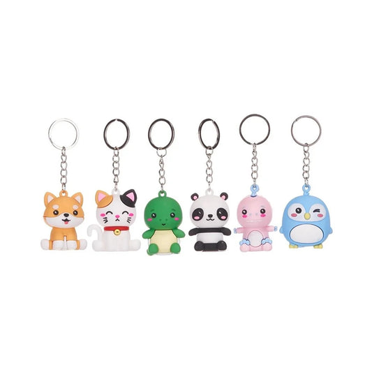 schattige sleutelhanger in de vorm van een hond, kat of panda