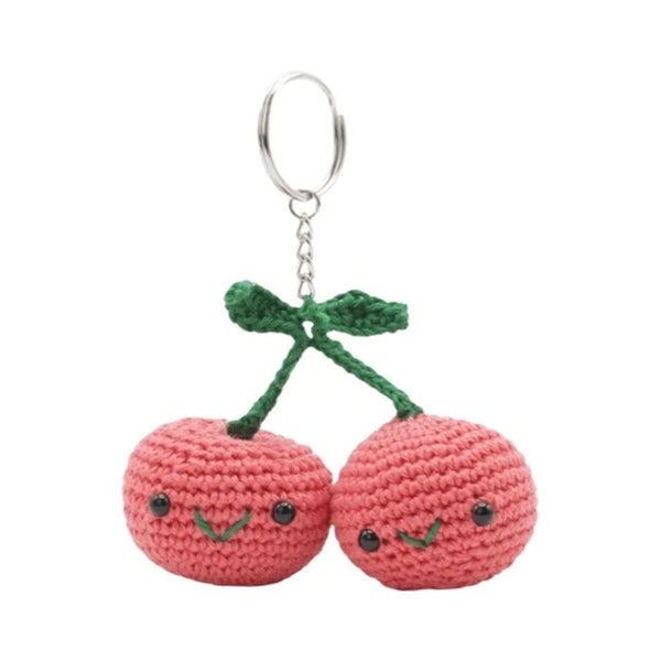 kawaii kersjes sleutelhanger gehaakt