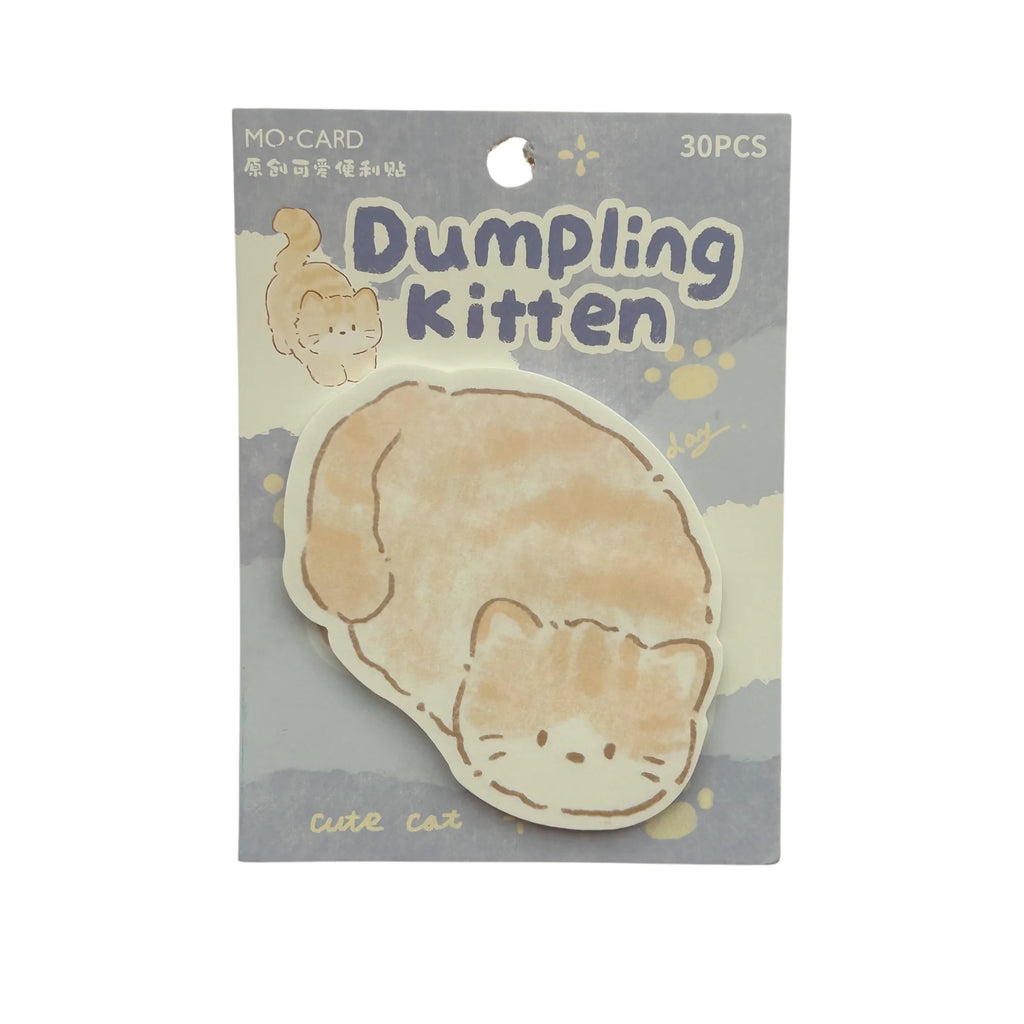 dumpling kitten memo – schattig afgerond kattenblokje met 30 blaadjes