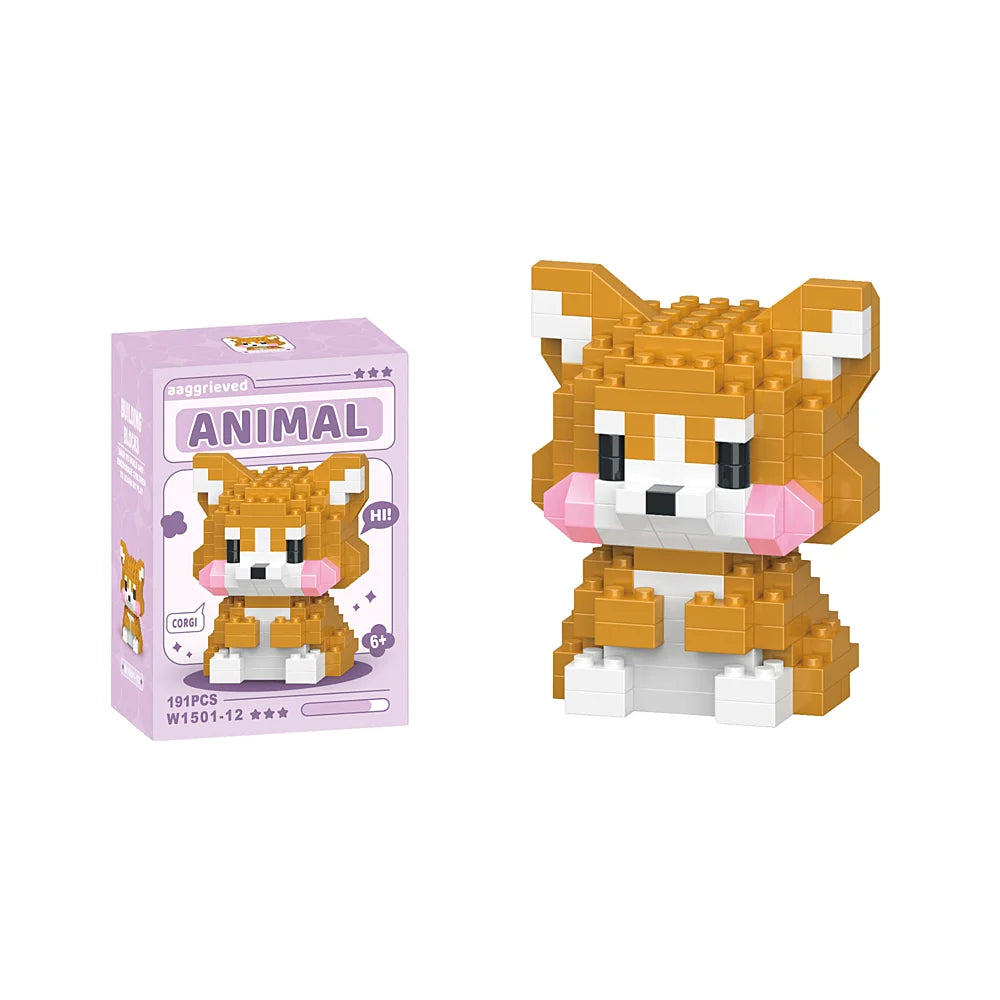 mini bricks hondje klaar om te bouwen