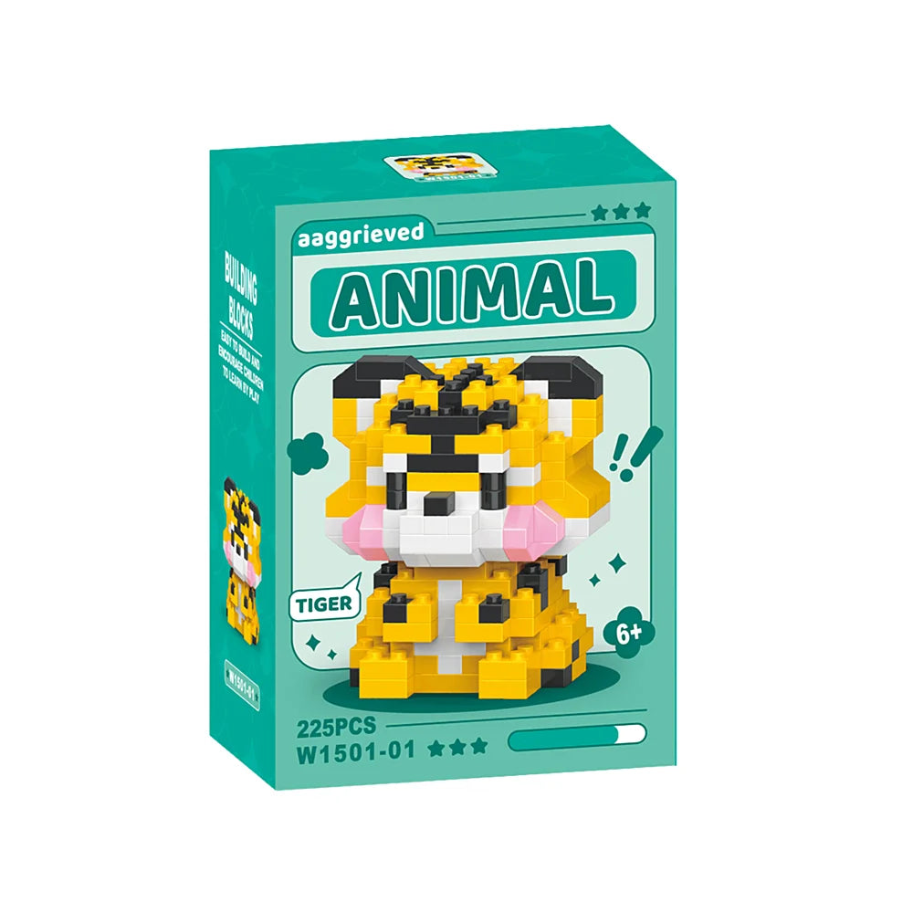 zittend tijgertje in kawaii stijl