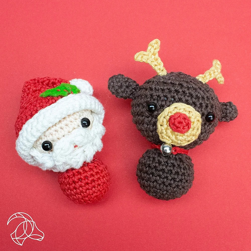 handgemaakte kawaii mini rendier amigurumi