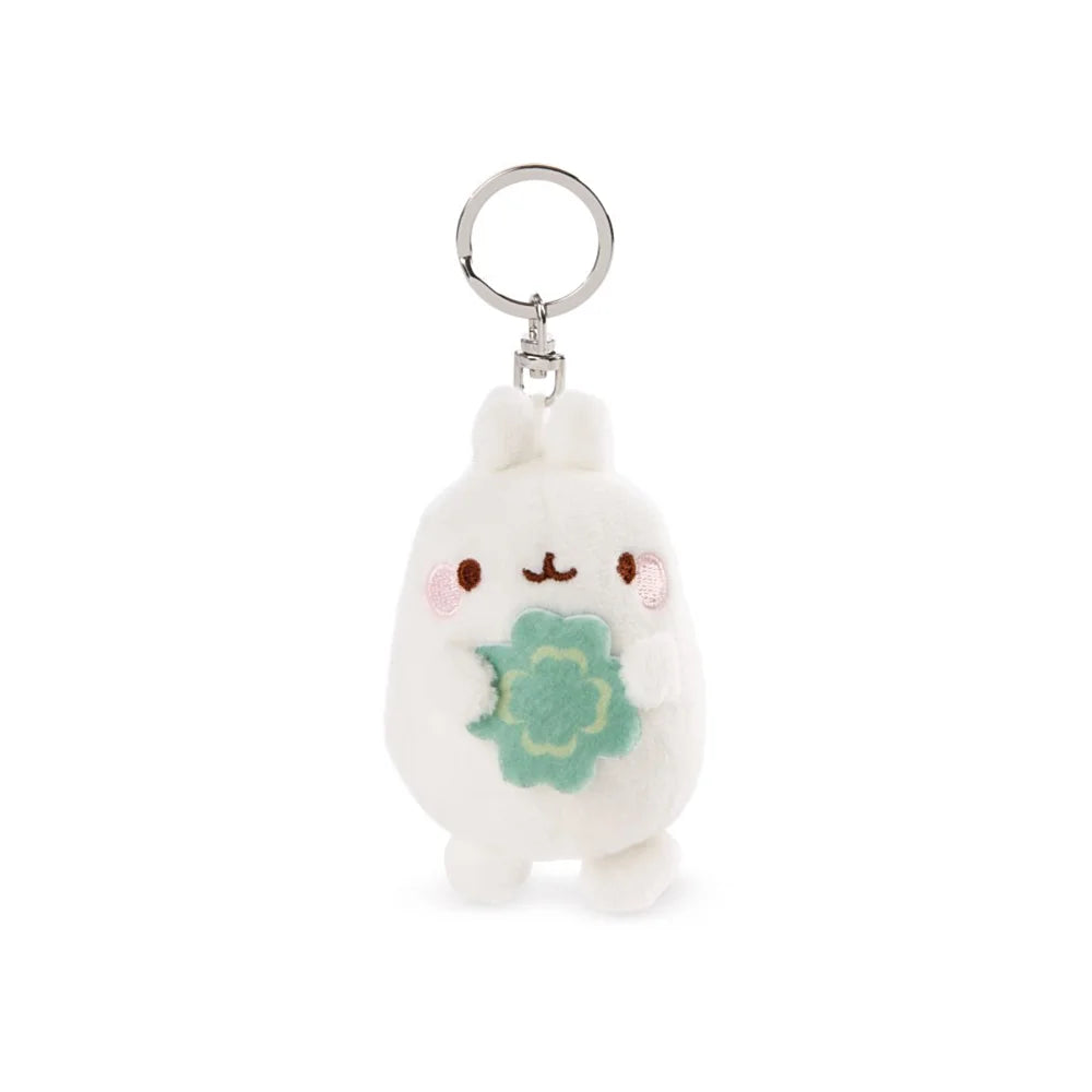 molang sleutelhanger met klaverblaadje close-up