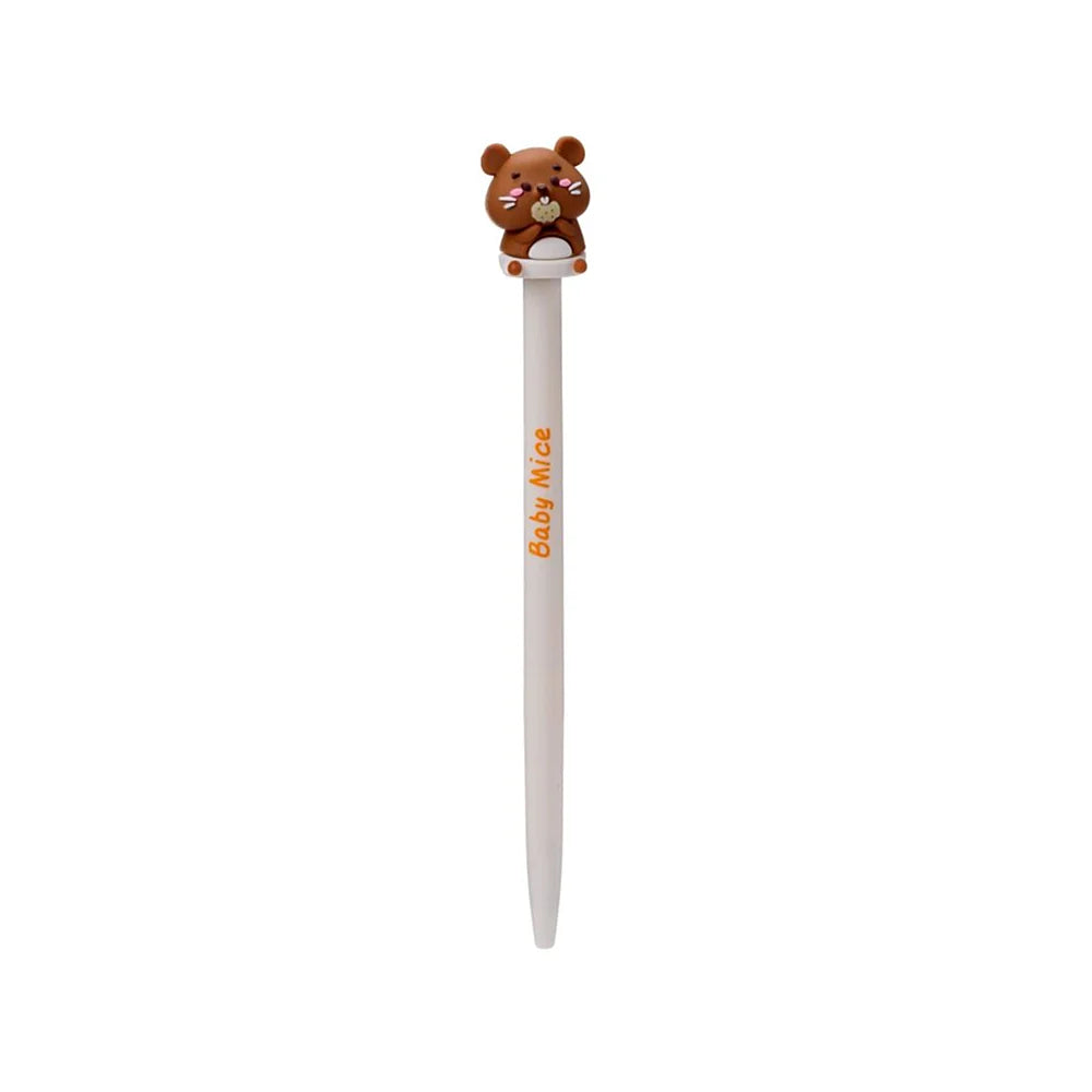 bruine uitwisbare pen met muizentopper