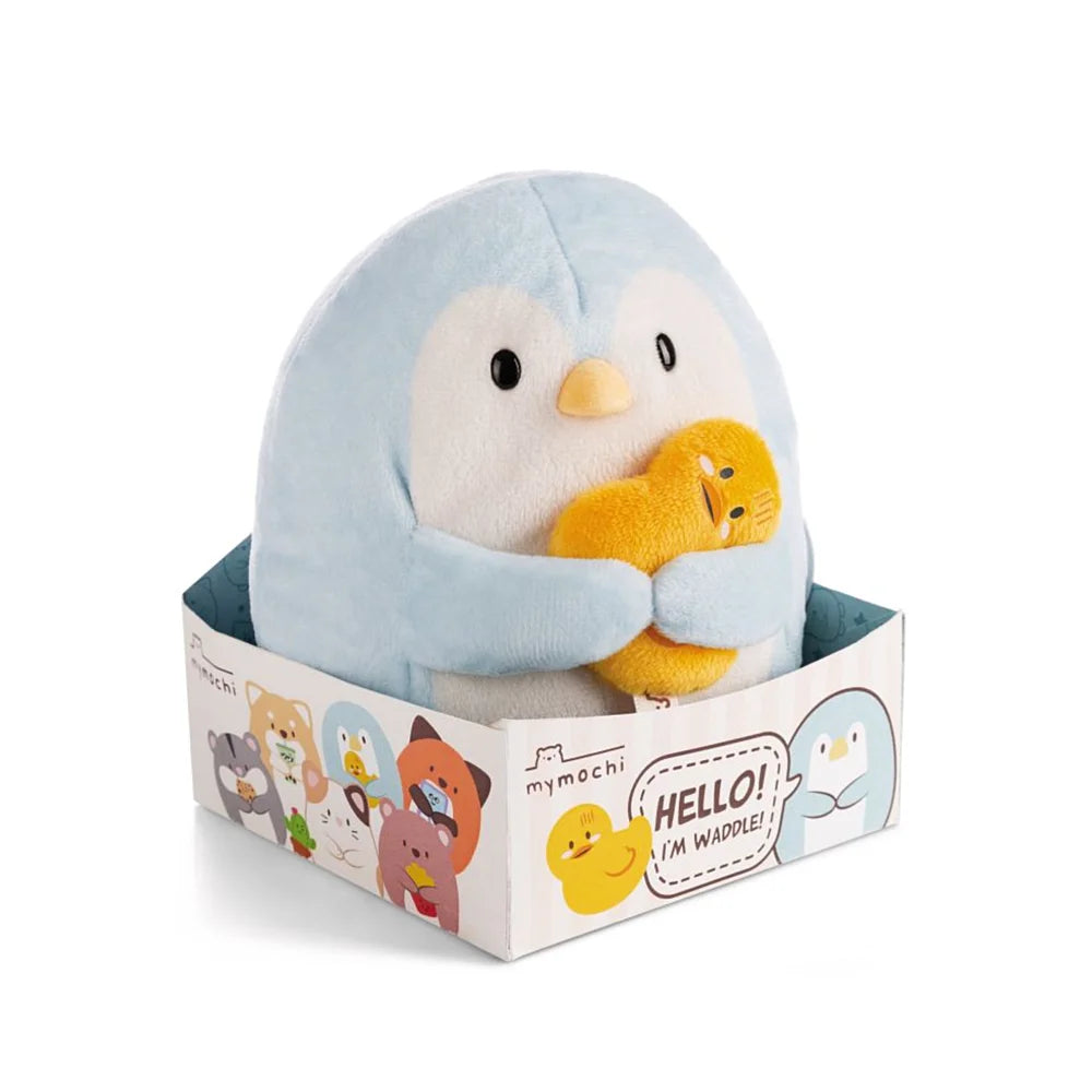 kawaii duo: pinguïn waddle met eendje