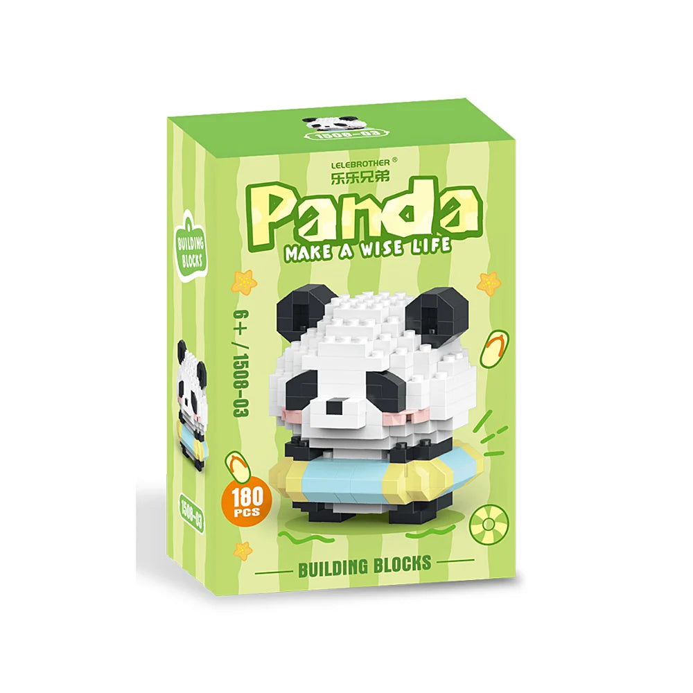 panda mini bricks set uit de Wise Life lijn