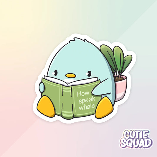 ray penguin sticker van cutiesquad lezend