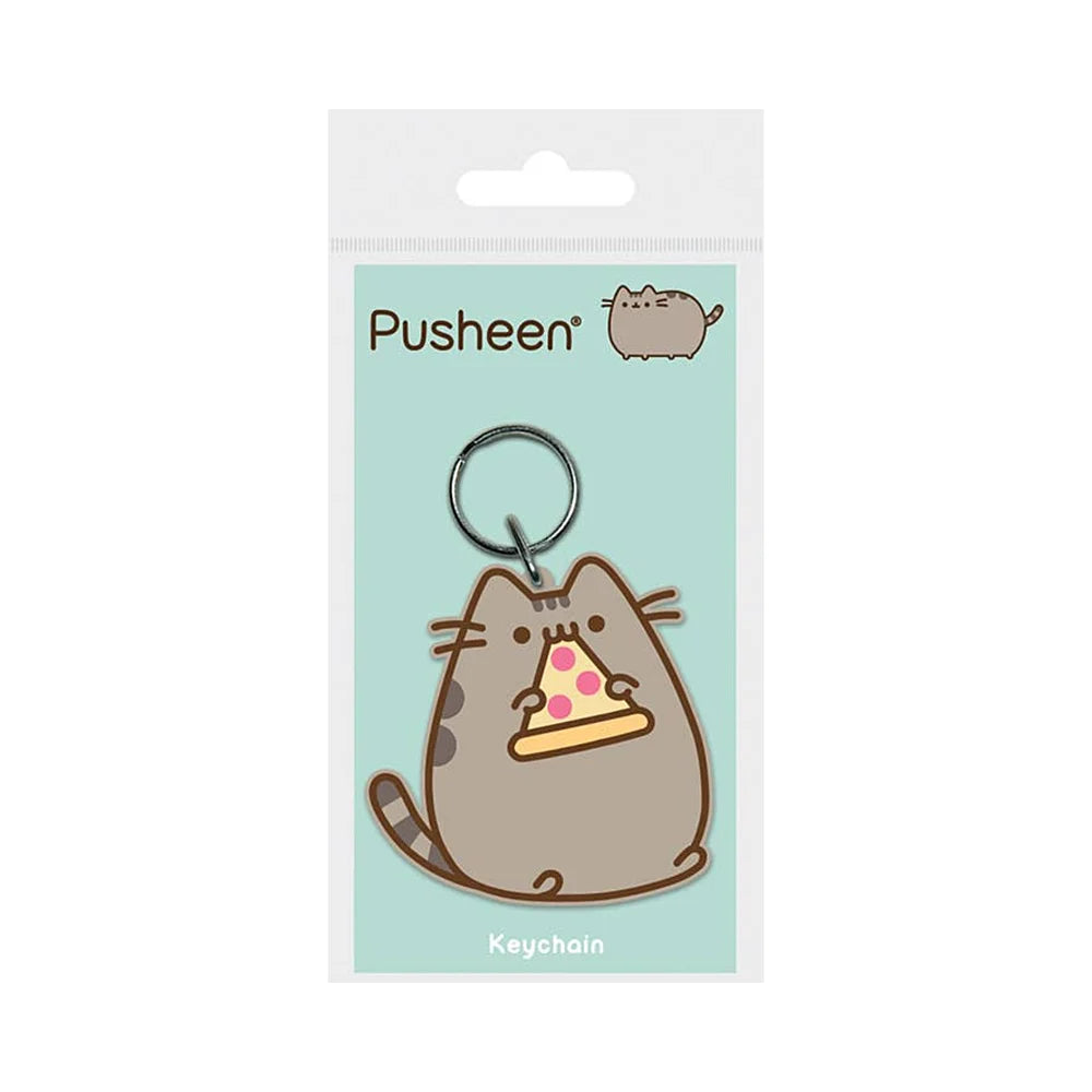 pusheen sleutelhanger met schattige pizzapunt
