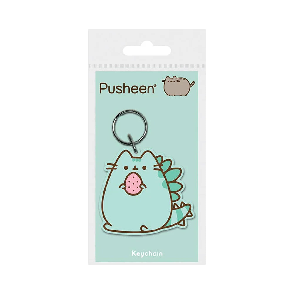 pusheenosaurus kawaii keychain voor fans van schattig