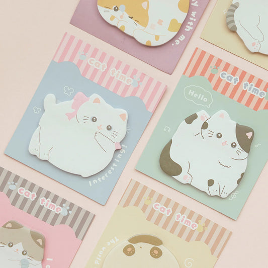 kawaii memo met ronde kat – perfect voor vrolijke notities