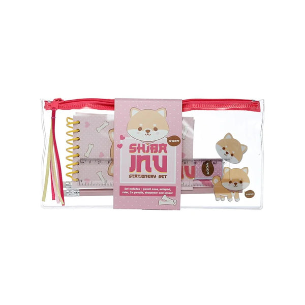 kawaii shiba inu stationery set etui πΆβοΈ