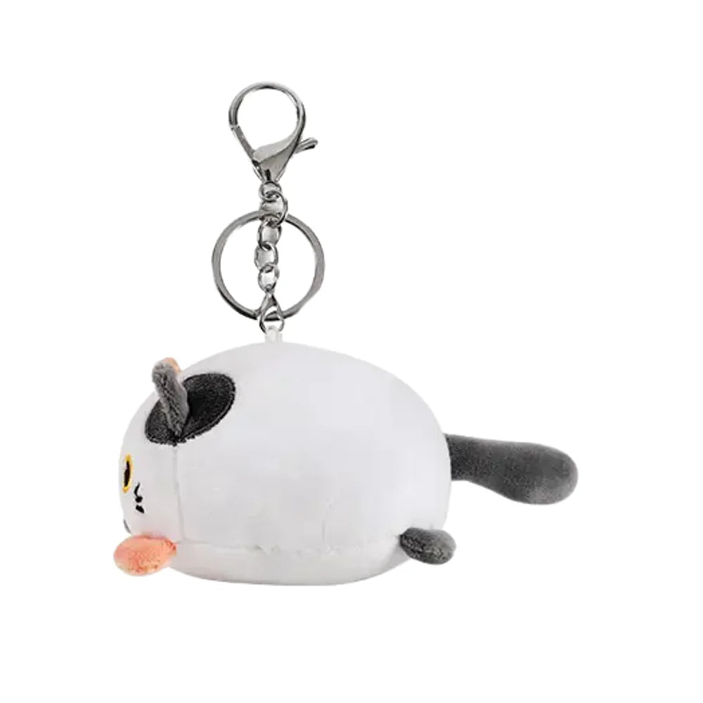 schattige bontgekleurde kat sleutelhanger voor tas of sleutels