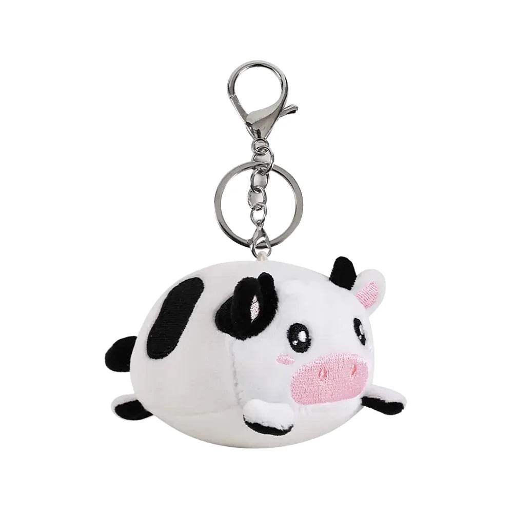 kawaii koe sleutelhanger van zacht pluche voor aan je tas