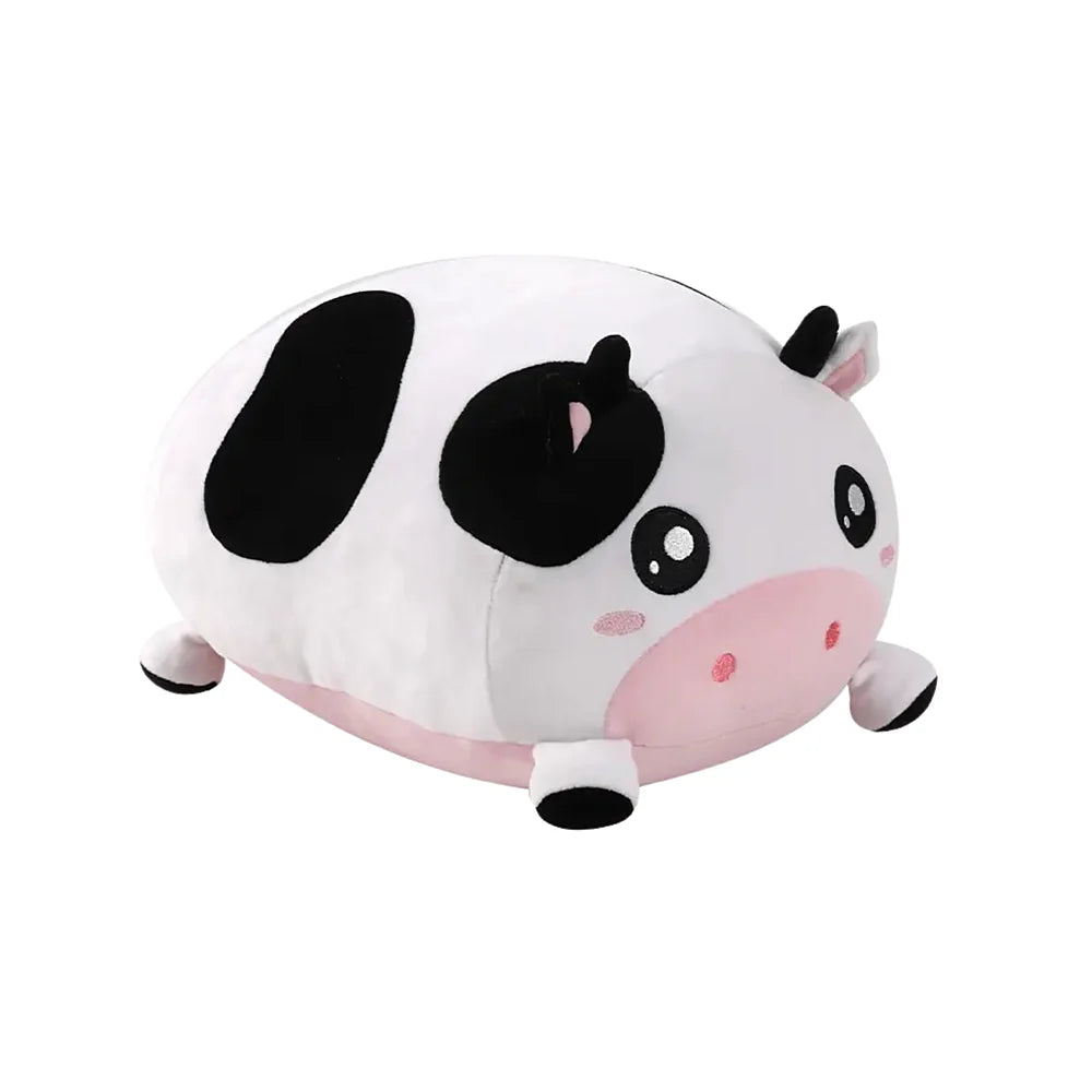 Kawaii squishy koe knuffel van 33 cm met schattig gezichtje