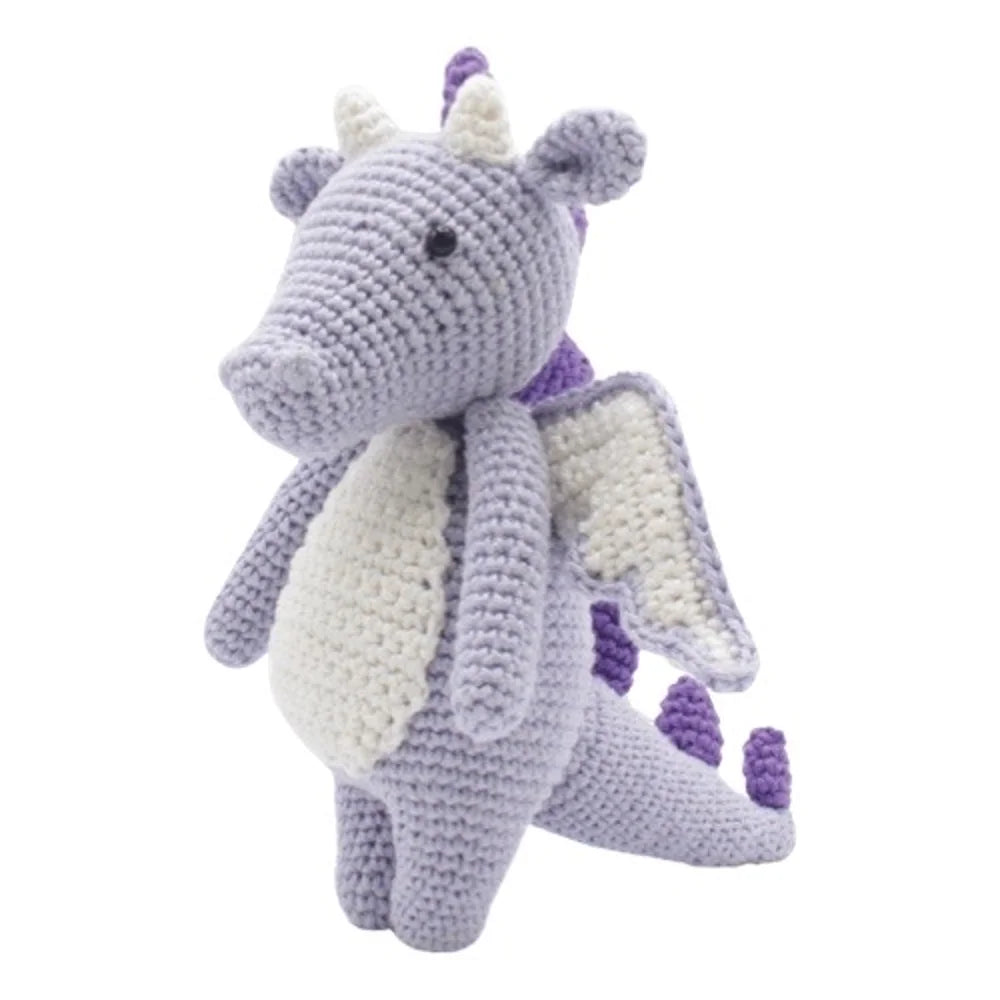 schattig gehaakt draakje syl in kawaii stijl
