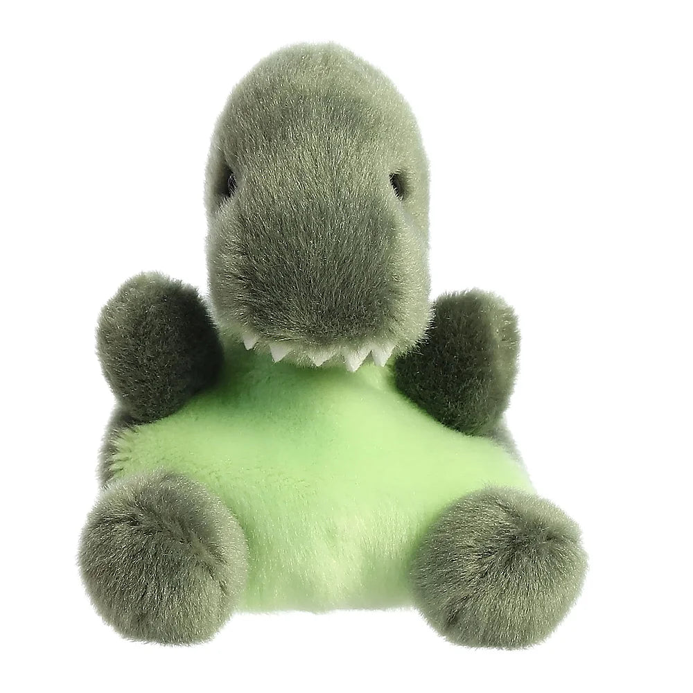 schattige palm pals tyrannosaurus met vriendelijke blik