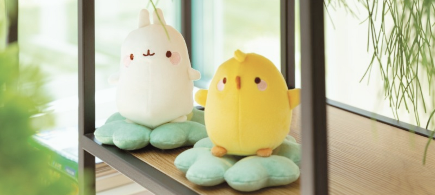 kawaii Molang en Piu Piu knuffels samen