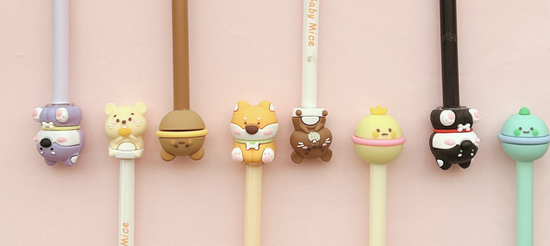 Erasable pens – Smooth writing with colorful kawaii fun! 🖊️🌈