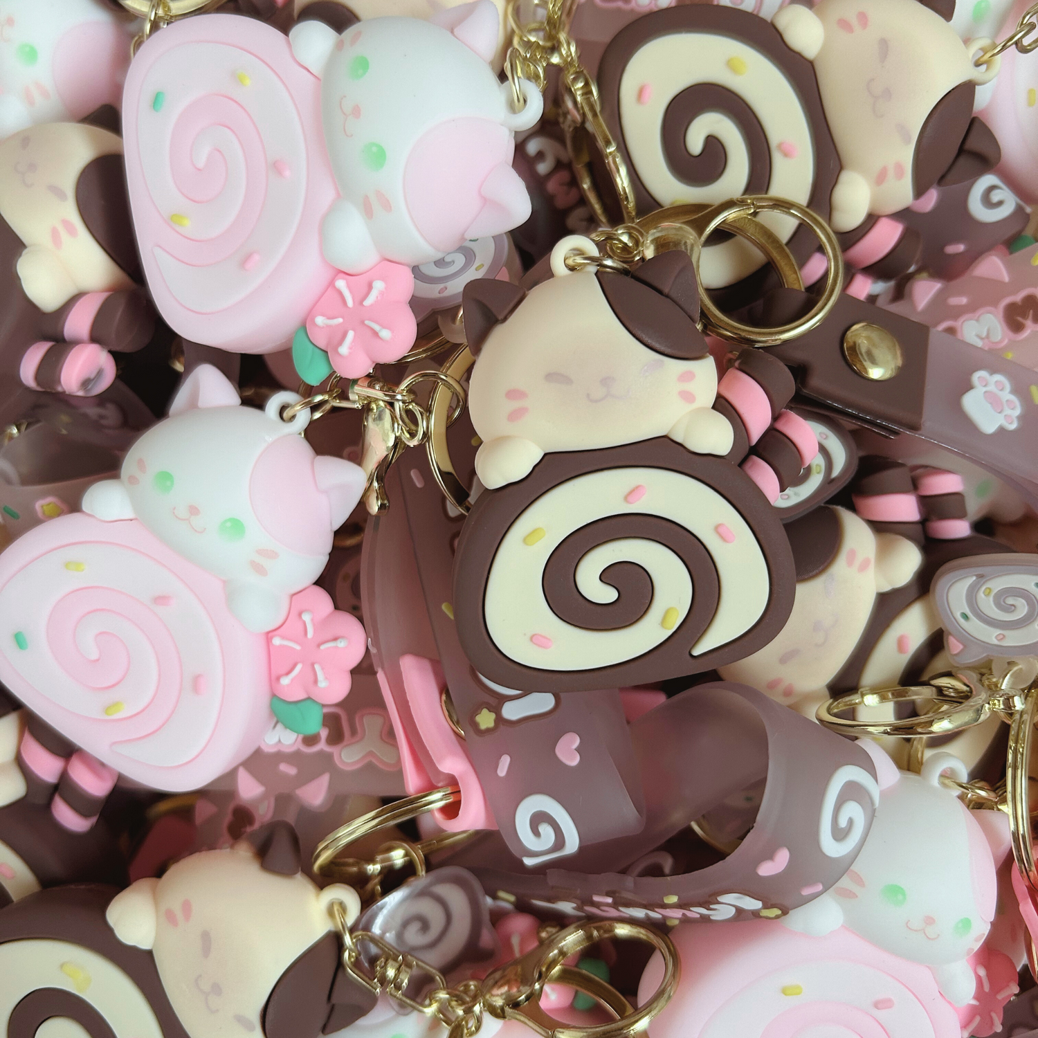 kleurrijke kawaii keychains collectie