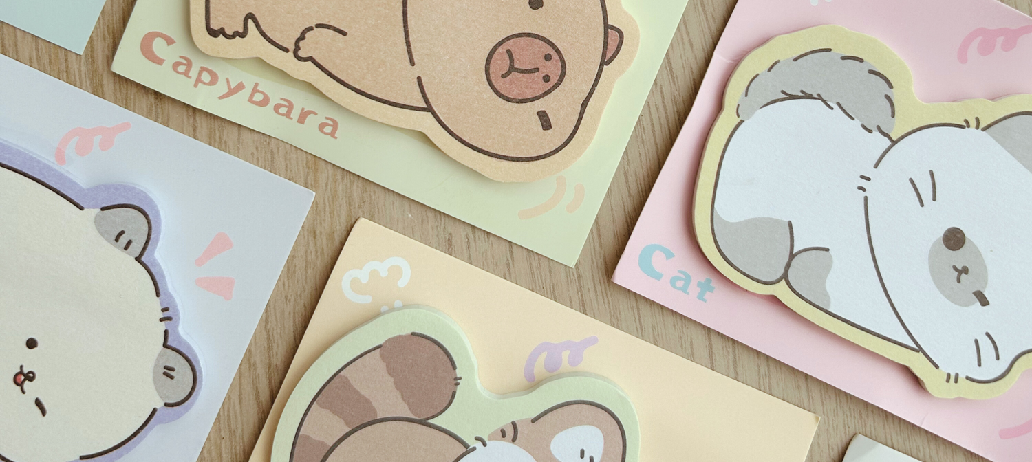 Vrolijke kawaii memoblokjes om iedere dag leuker te maken