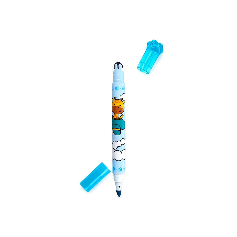 Blauwe Adoramals highlighter & stempelwiel pen – vrolijk accentueren en stempelen