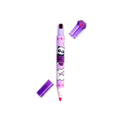 Adoramals highlighter & stempelwiel pen in levendig paars – stijlvolle markeringen