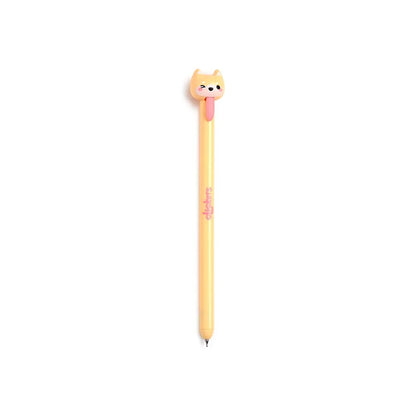 Beige Shiba Inu klikker pen – vrolijke kawaii pen voor elke dierenliefhebber