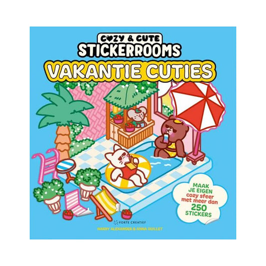 Vakantie Cuties cozy stickerboek van Harry Alexander & Anna Guillet – voorkant