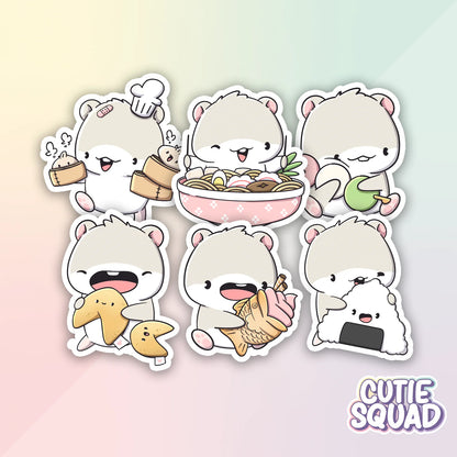 foodie hamsters complete stickerset van cutiesquad 