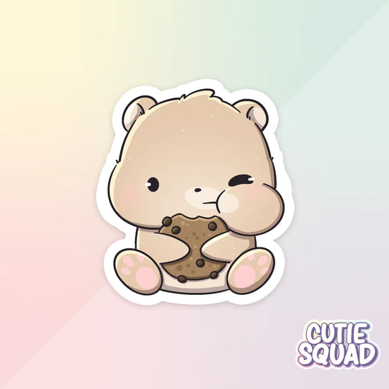 bear cafe sticker van cutiesquad met koekje