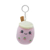 detail van pluche boba sleutelhanger met parels