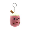 kawaii pluche boba tea sleutelhanger close-up