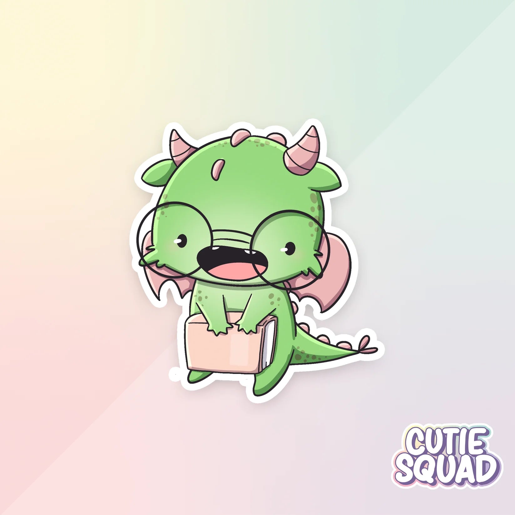bookdragons sticker van cutiesquad met bril