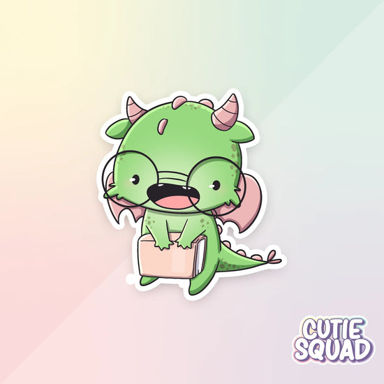 bookdragons sticker van cutiesquad met bril