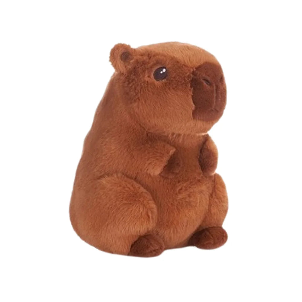 Donkerbruine capibara knuffel – zachte vriendschap en chill vibe voor knuffelmomenten