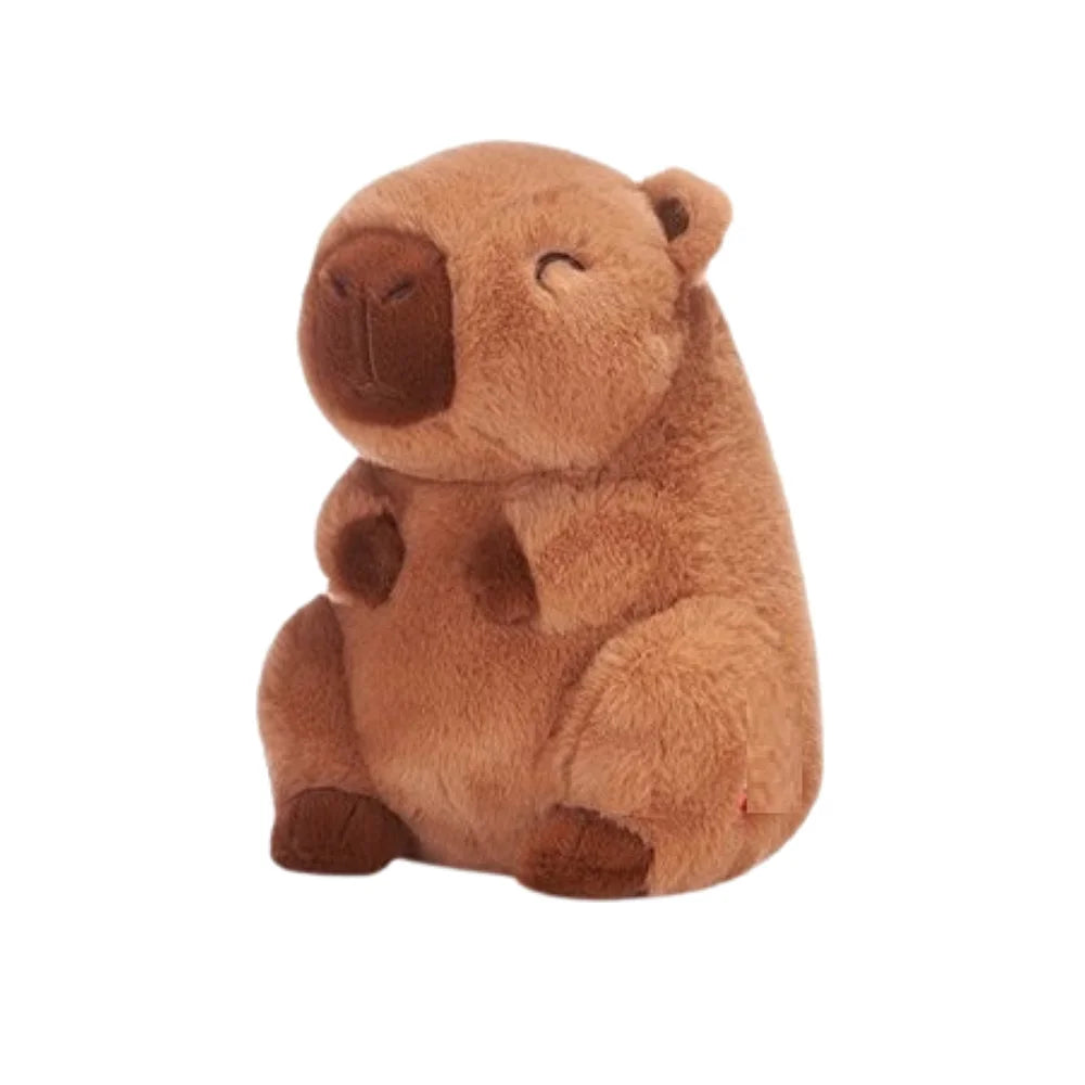 Middenbruine capibara knuffel – trendy rust en warmte, perfect voor elke capibara fan