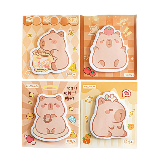 capibara memoblokjes in pastelkleuren