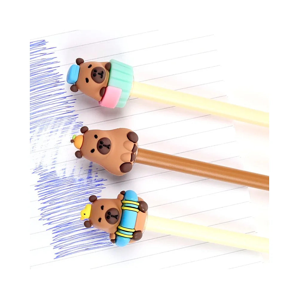 Originele capibara pen met zachte grip – ideaal voor lange schrijfsessies