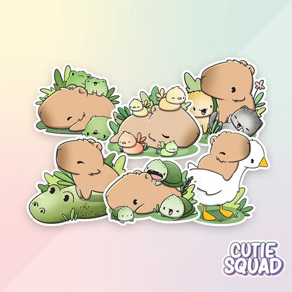 capybara friends complete stickerset van cutiesquad 