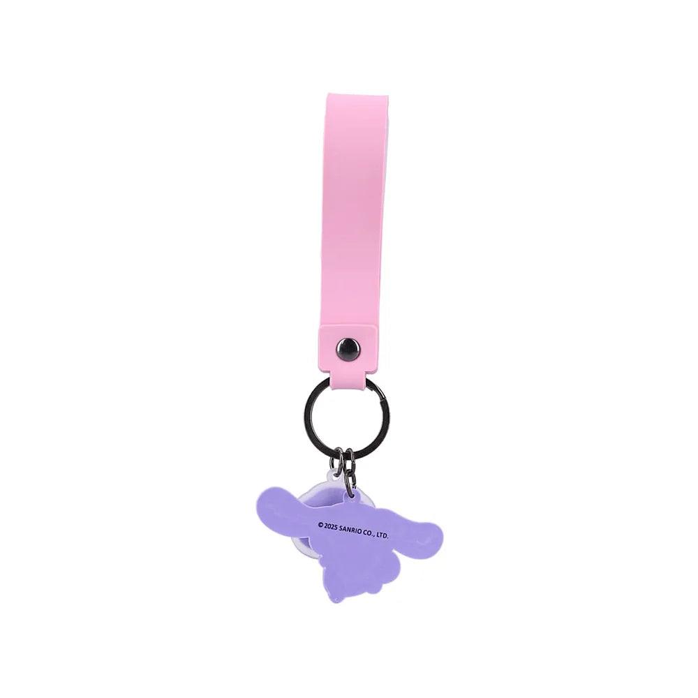 Cinnamoroll sleutelhanger achterkant – officiële Sanrio kwaliteit met pastelroze strap