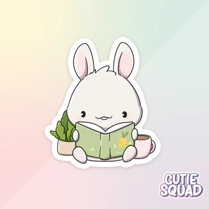 cozy bunnies sticker van cutiesquad met leesboek