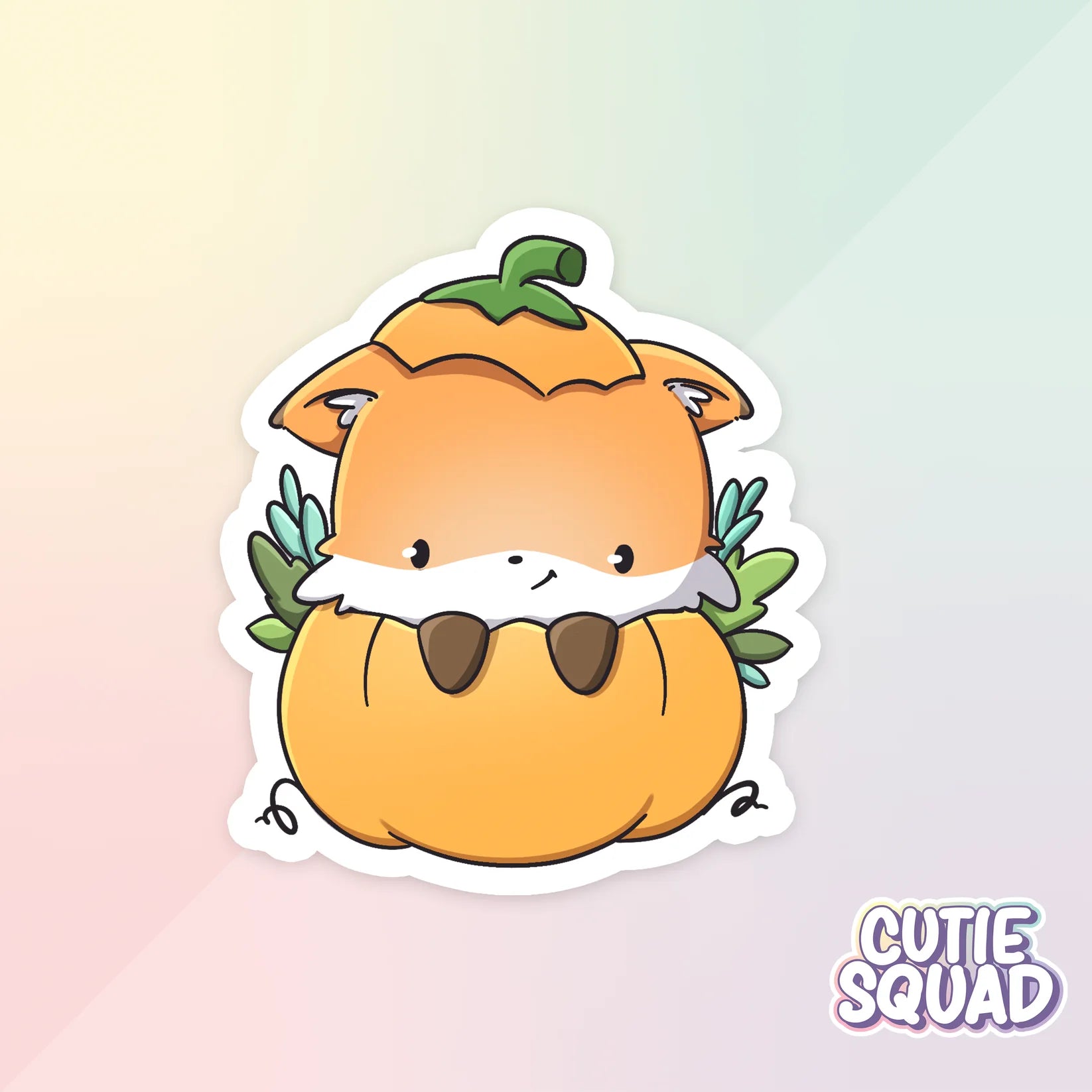 fall foxes sticker van cutiesquad met pompoentje