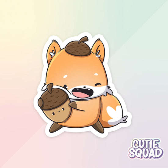 fall foxes sticker van cutiesquad met eikeltje