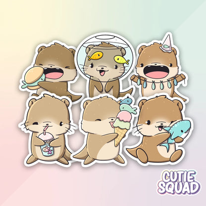 Fishy otters stickers - Kies je favoriet