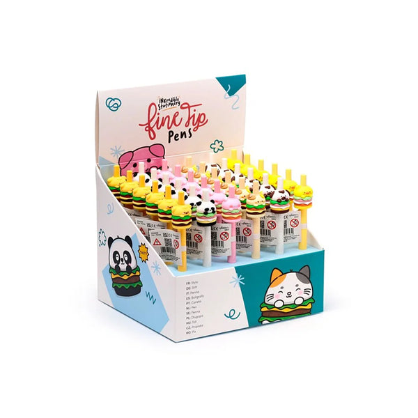 kawaii fijnschrijver met panda als hamburger dierentopper